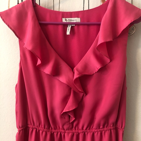 BCBGeneration Ruffles Pink Dress - Picture 3 of 5
